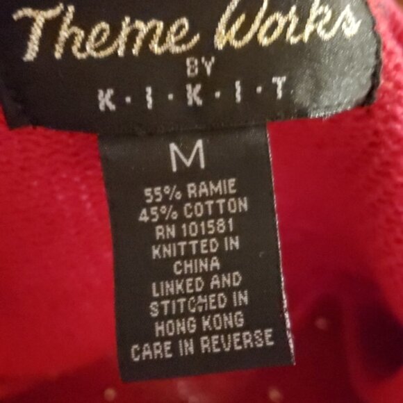 Vintage 90's Theme Works Snow Globe Zip up Christmas Sweater Jacket Medium - Picture 8 of 8